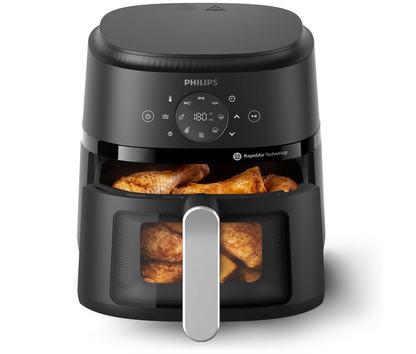 Philips-Airfryer der Serie 2000 – 4,2 l Fassungsvermögen, RapidAir-Technologie, 13-in-1-Voreinstellungen, Touchscreen-Steuerung, Kochfenster, bis zu 90% weniger Fett (NA221/00)