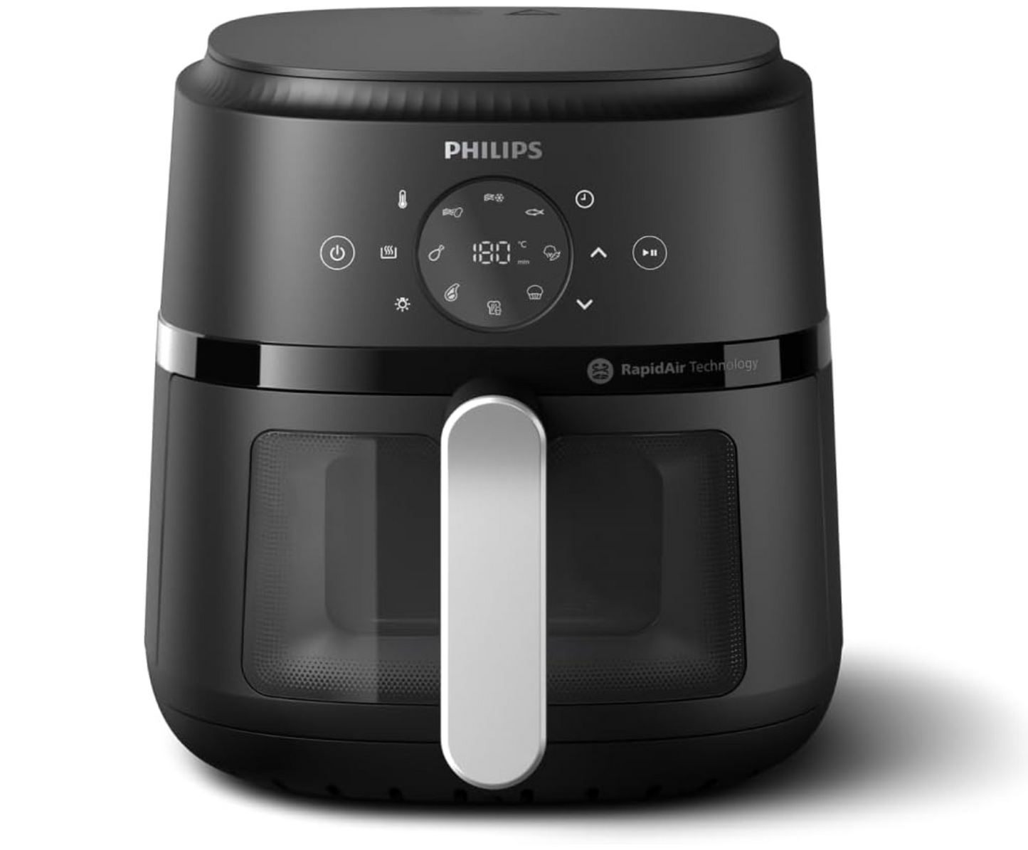 Philips-Airfryer der Serie 2000 – 4,2 l Fassungsvermögen, RapidAir-Technologie, 13-in-1-Voreinstellungen, Touchscreen-Steuerung, Kochfenster, bis zu 90% weniger Fett (NA221/00)